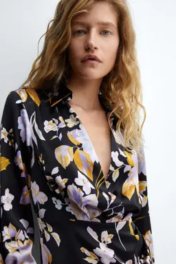 Vestido satén estampado floral de Mango en Vestidos para argentina