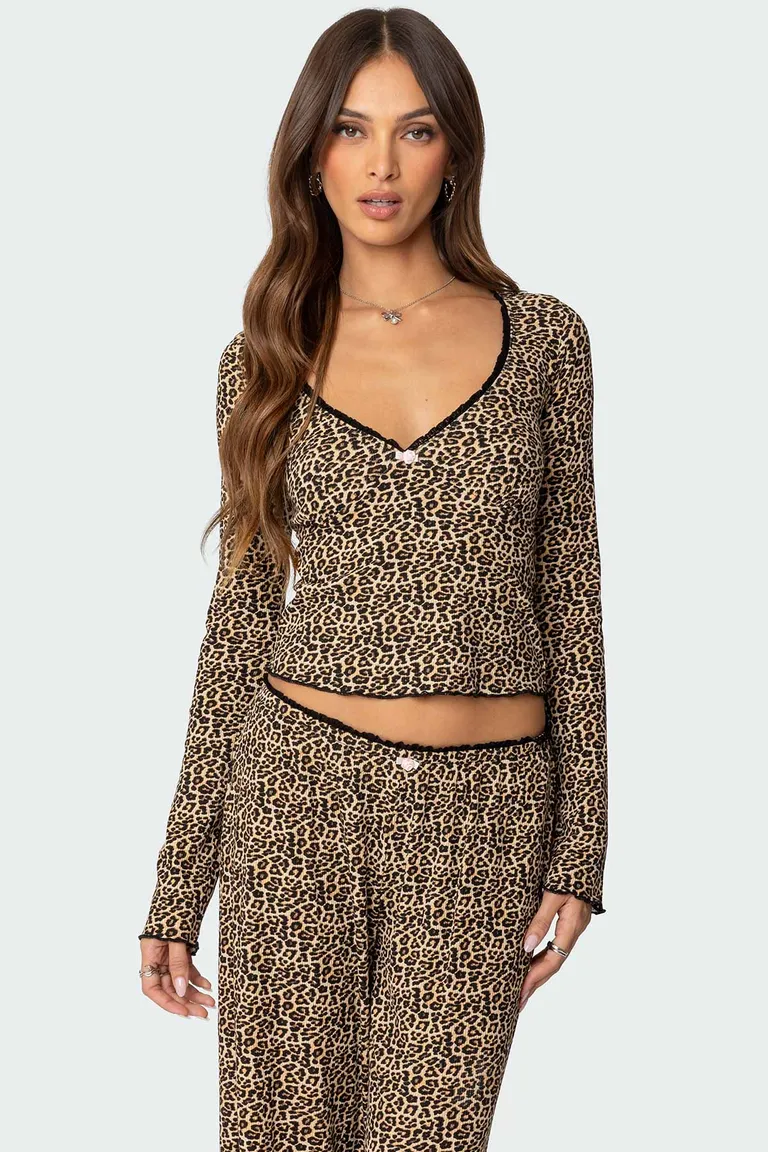 Top lue leopardo cuello de Edikted en Tops para argentina