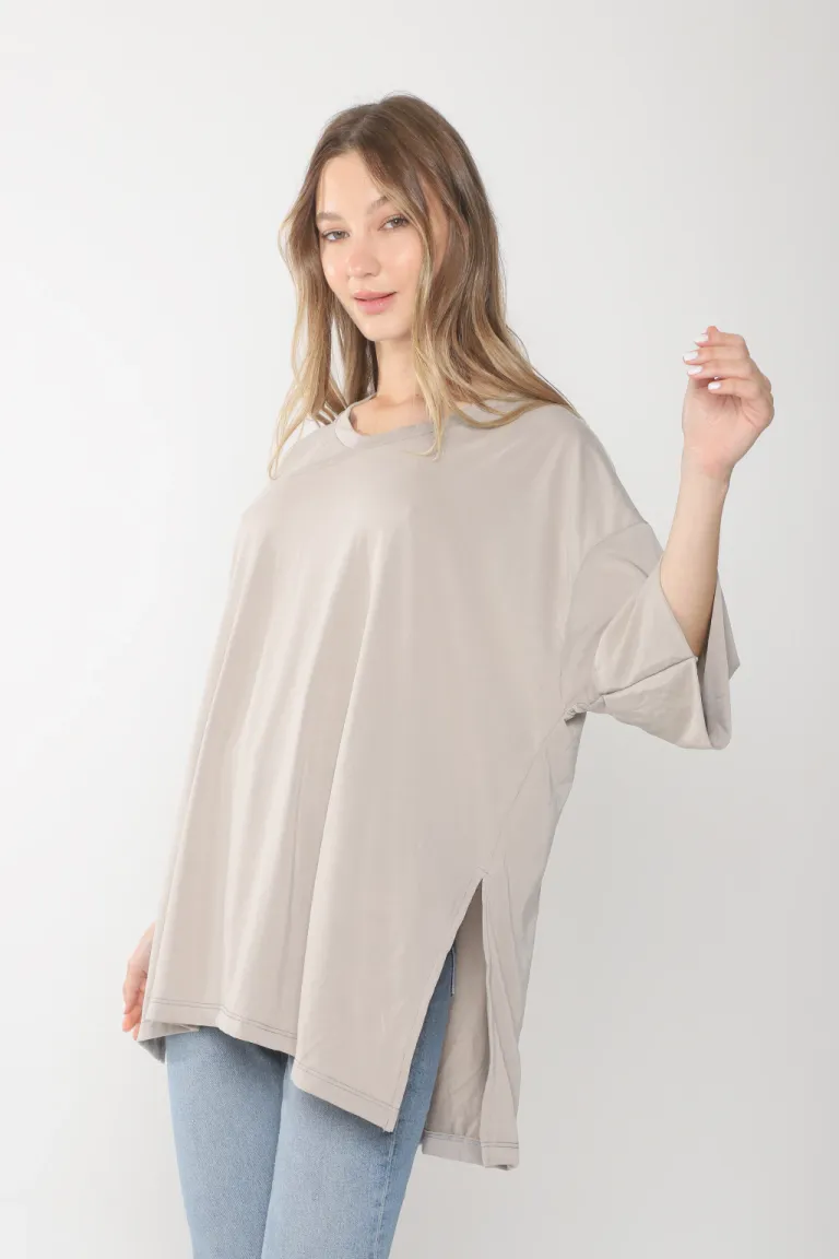 Remeron oversize de corte holgado y escote en V en tono blanco de Belle en Buzos y Sweaters para argentina