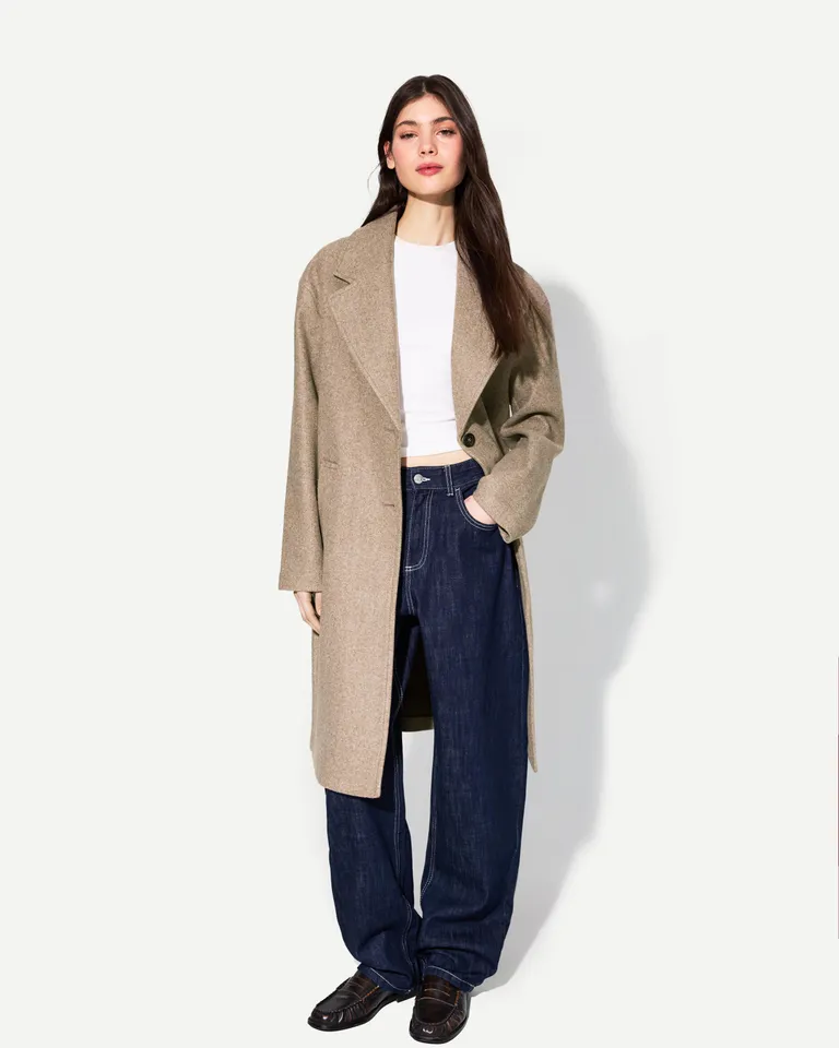 Abrigo largo suave de Bershka en Tapados para argentina