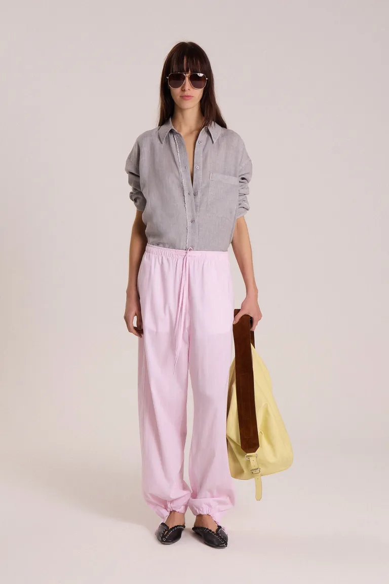 Pantalón rosa de corte holgado y cintura ajustable de Maria Cher en Pantalones para argentina