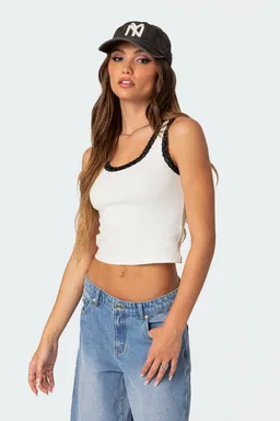 Musculosa alix encaje acanalada de Edikted en Tops para argentina