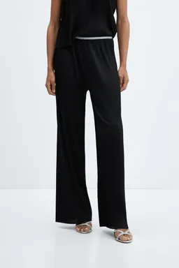 Pantalón wideleg plisado de Mango en Pantalones para argentina