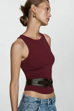 Top canalé algodón de Mango en Tops para argentina
