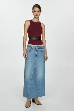 Top canalé algodón de Mango en Tops para argentina