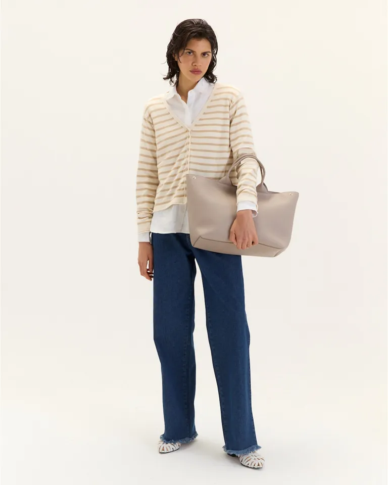 Cárdigan Rayado de Tejido Ligero para Mujer - Diseño Clásico y Versátil de Blue Sheep en Buzos y Sweaters para argentina