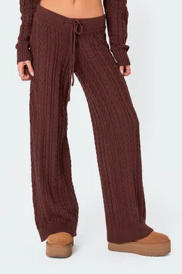 Pantalón jelena punto trenzado de Edikted en Pantalones para argentina