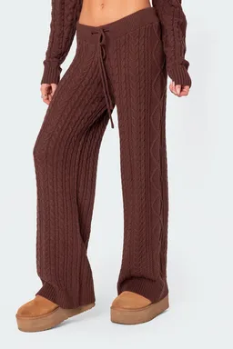 Pantalón jelena punto trenzado de Edikted en Pantalones para argentina
