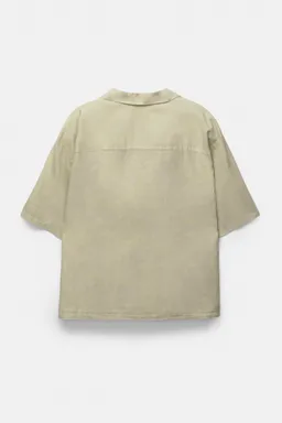 Camisa manga corta con lino de Pull&Bear en Camisas para argentina