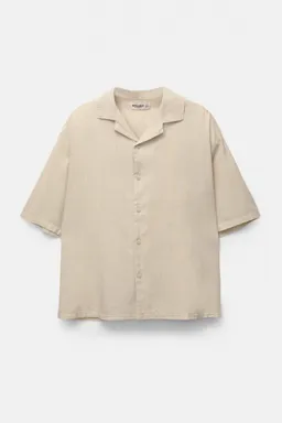 Camisa manga corta con lino de Pull&Bear en Camisas para argentina