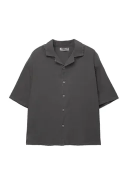 Camisa manga corta con lino de Pull&Bear en Camisas para argentina