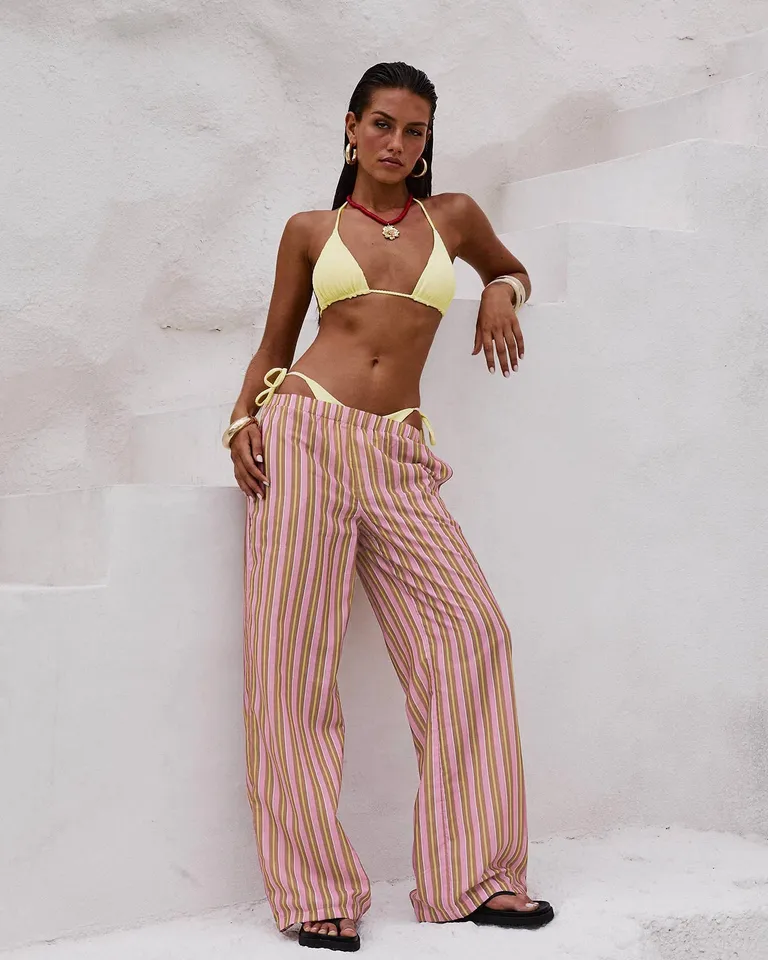 Pantalones rayados taja de Princess Polly en Pantalones para argentina