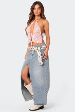 Top crochet lentejuelas espalda de Edikted en Tops para argentina