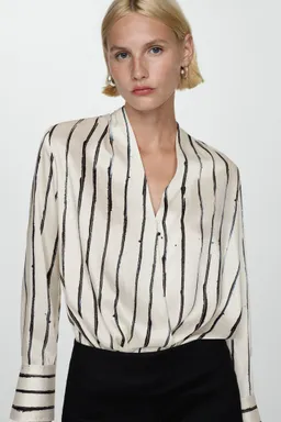 Blusa cruzada rayas de Mango en Blusas para argentina