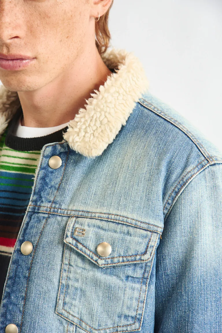 Campera de jean con interior de corderito y frente abotonado de Bensimon en Abrigos y Camperas para argentina