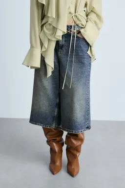 Bermudas vaqueras wideleg de Mango en Pantalones para argentina