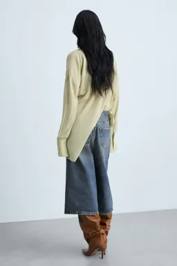 Bermudas vaqueras wideleg de Mango en Pantalones para argentina