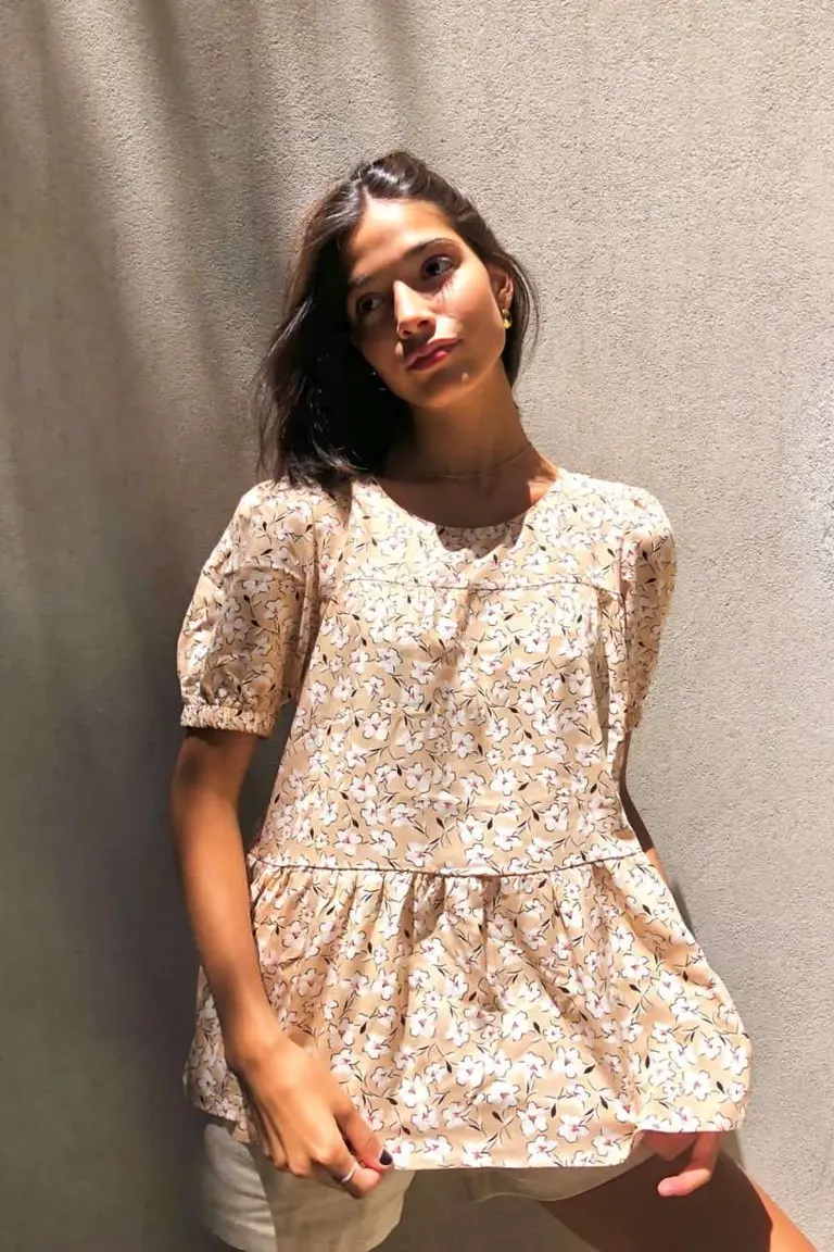 Blusa de Lino Fruncida de Hesed en Blusas para argentina