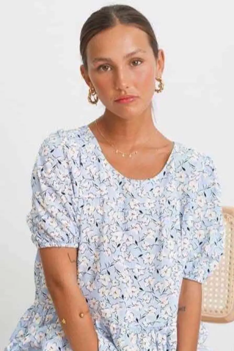 Blusa de Lino Fruncida de Hesed en Blusas para argentina