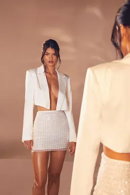 Mini falda tiro alto con apliques de Misspap en Faldas para argentina