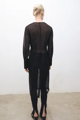 Vestido midi seda semitransparente de Mango en Vestidos para argentina