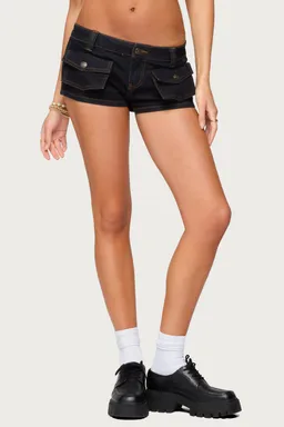 Micro shorts denim elásticos cavella de Edikted en Shorts para argentina