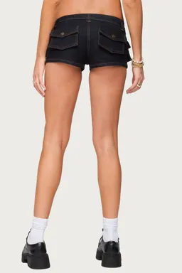 Micro shorts denim elásticos cavella de Edikted en Shorts para argentina