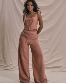 Pantalón ancho fruncido lino de Musera en Pantalones para argentina