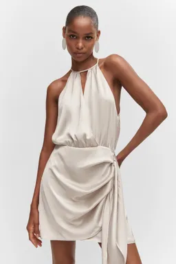 Vestido satinado halter de Mango en Vestidos para argentina