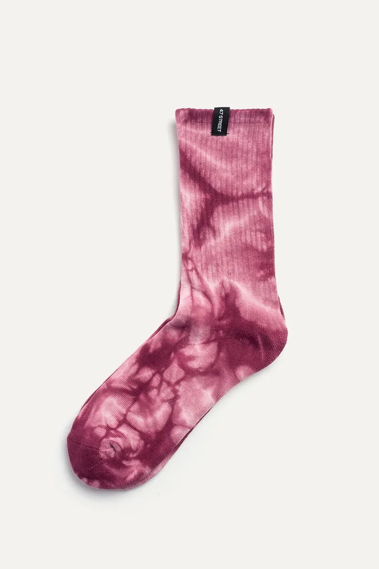 Medias de algodón de media caña con efecto tie-dye de 47 Street en Ropa Interior y Medias para argentina