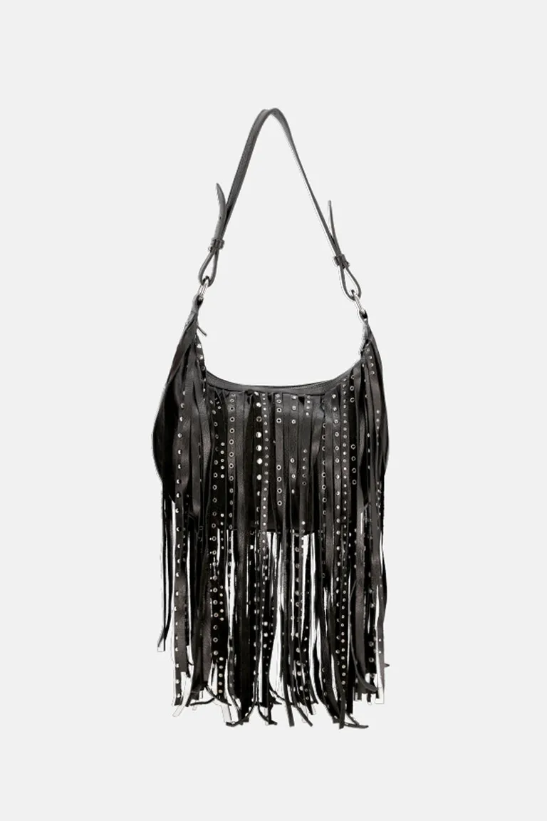 Cartera de cuero vacuno negra de diseño estructurado y minimalista de Justaosadia en Bolsos y Carteras para argentina