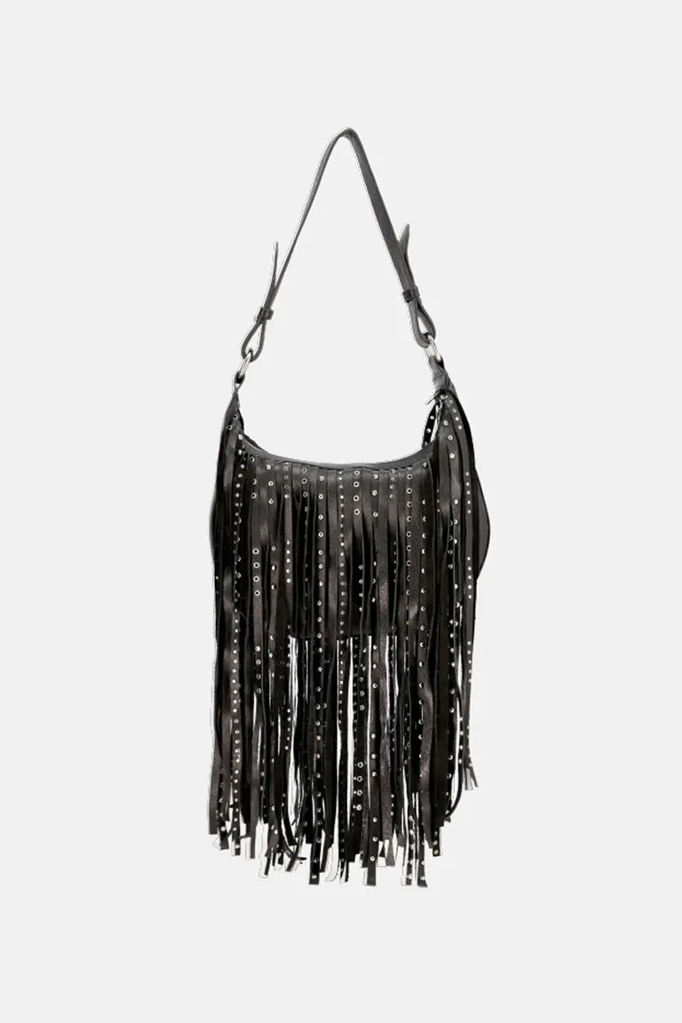 Cartera de cuero vacuno negra de diseño estructurado y minimalista de Justaosadia en Bolsos y Carteras para argentina