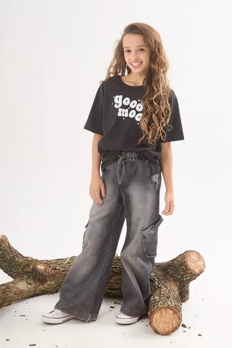 Remera de jersey con estampado gráfico para mujer de Belle en Remeras para argentina