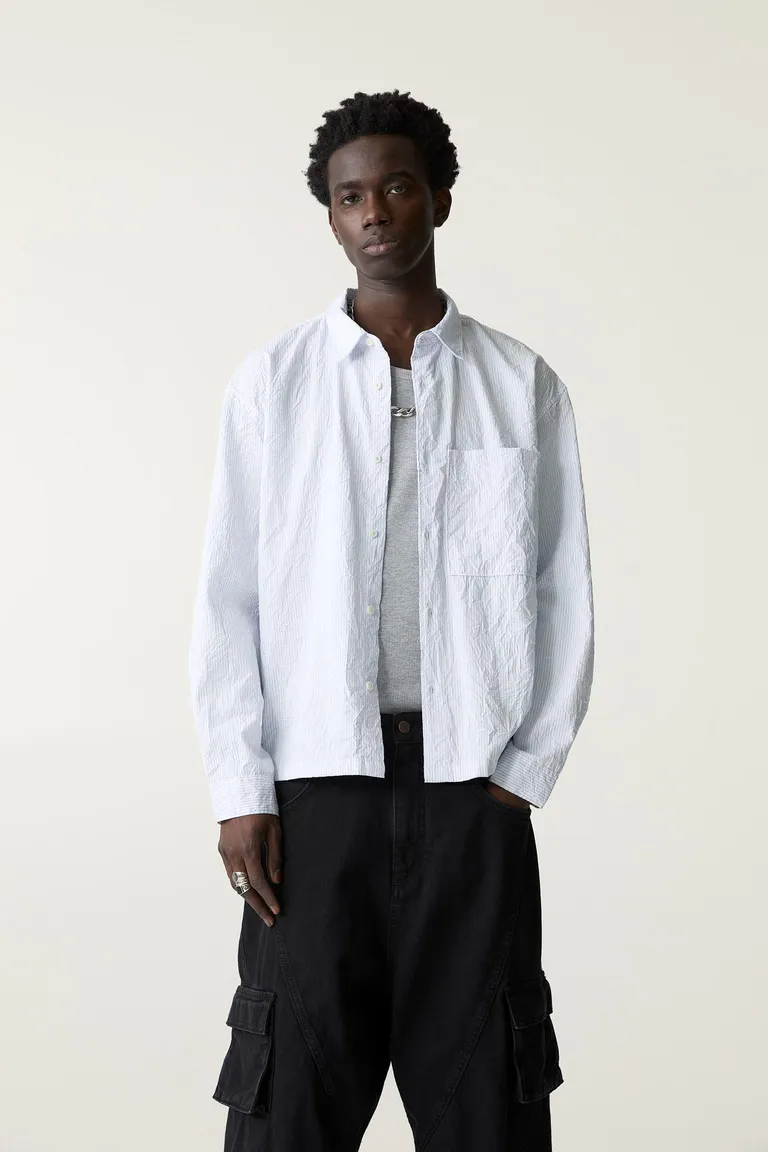 Camisa rayas arrugada de Pull&Bear en Camisas para argentina
