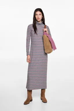 Vestido cuello vuelto rayas de Mango Teen en Vestidos para argentina