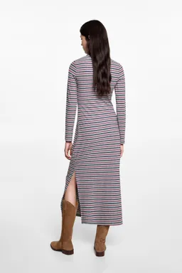 Vestido cuello vuelto rayas de Mango Teen en Vestidos para argentina