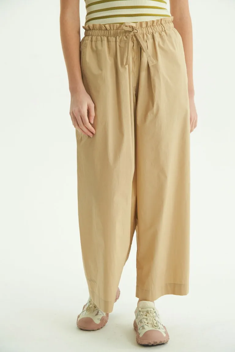 Pantalón wide leg tiro alto en algodón suave y elástico de Las Pepas en Pantalones para argentina