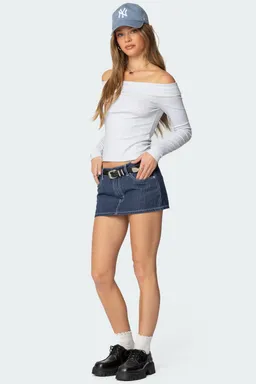Micro skort denim neria de Edikted en Shorts para argentina