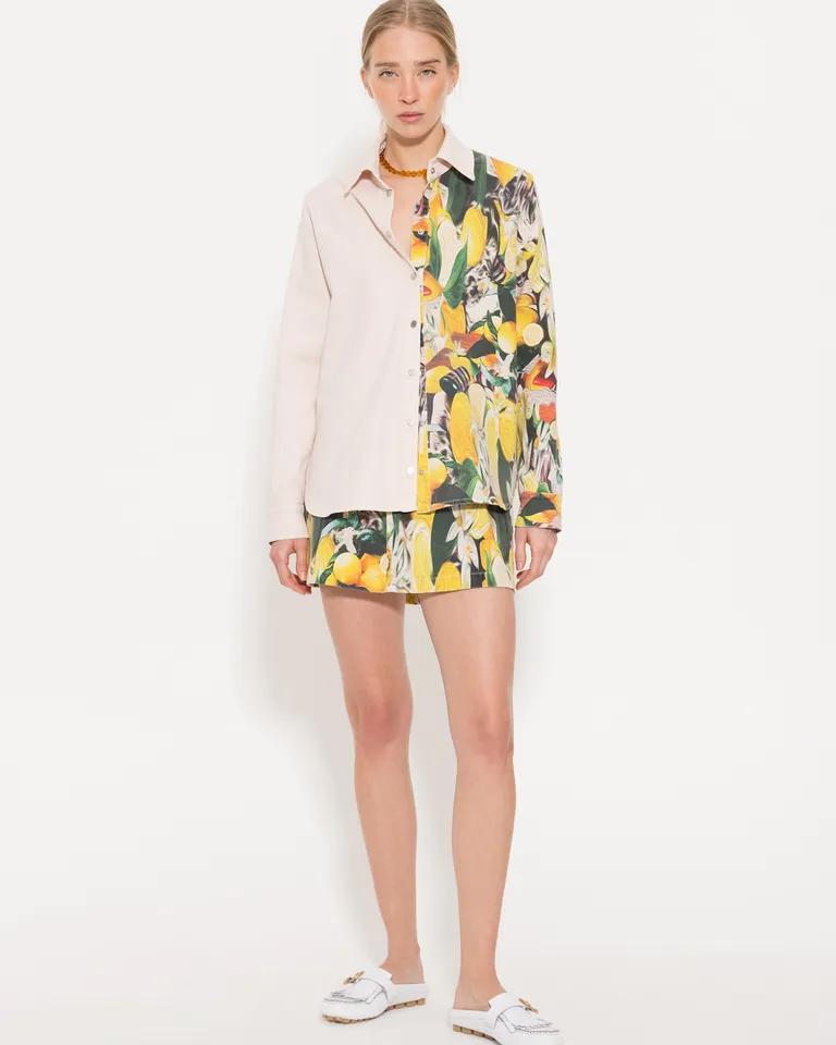 Vestido estampado floral de corte ajustado y diseño femenino de Jazmin Chebar en Vestidos para argentina