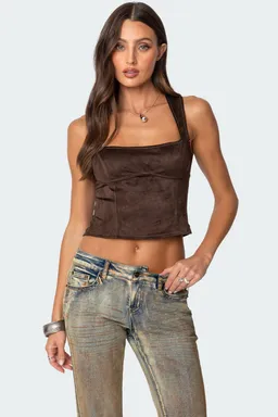 Top bustier gamuza atado de Edikted en Tops para argentina