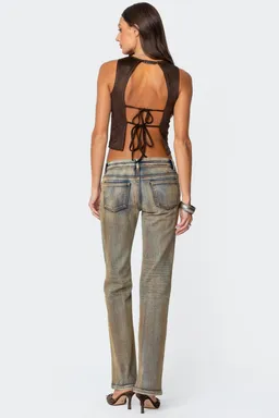 Top bustier gamuza atado de Edikted en Tops para argentina