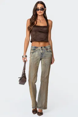 Top bustier gamuza atado de Edikted en Tops para argentina