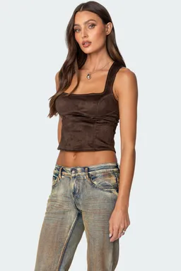 Top bustier gamuza atado de Edikted en Tops para argentina