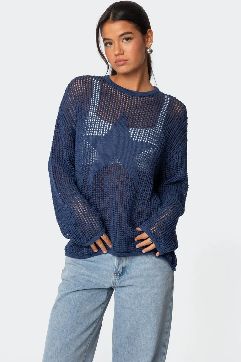 Sweater oversize estrellas de Edikted en Buzos y Sweaters para argentina