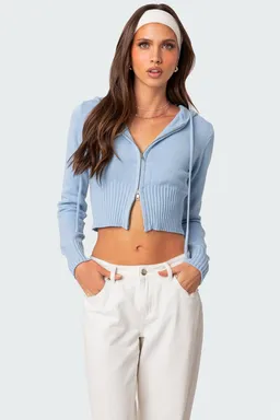 Cárdigan con capucha tejido desiree de Edikted en Buzos y Sweaters para argentina
