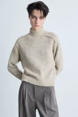 Sweater punto cuello perkins de Mango en Buzos y Sweaters para argentina
