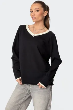 Sweater tejido cuello contraste de Edikted en Buzos y Sweaters para argentina