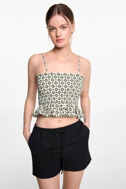 Short lino con lazo de Mango Teen en Shorts para argentina