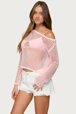 Top crochet inara off shoulder de Edikted en Tops para argentina