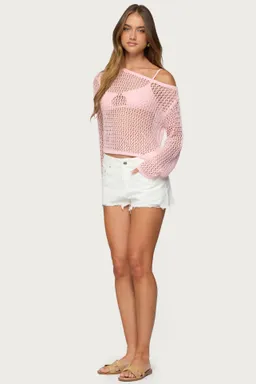 Top crochet inara off shoulder de Edikted en Tops para argentina